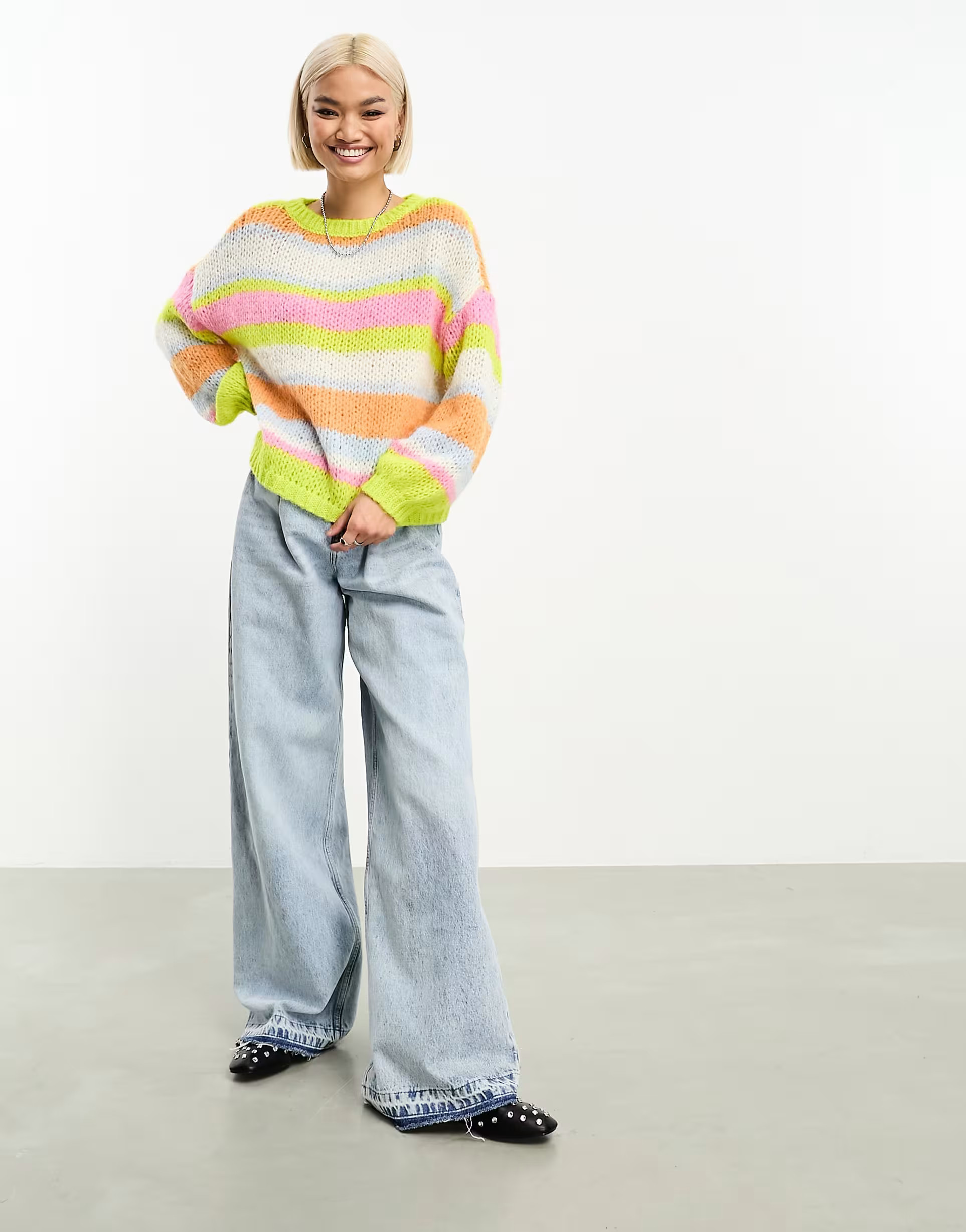 Vero Moda knitted stripe jumper in multi | ASOS (Global)