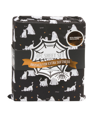 Boop Cat Ghosts Sheet Set | TJ Maxx