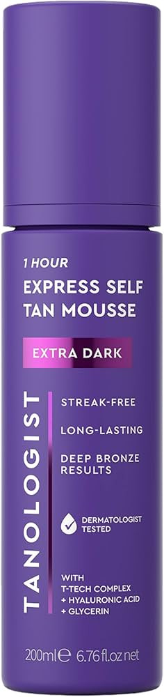 Tanologist Extra Dark Self Tan Mousse, Clear Self-Tanning Mousse, Streak-Free, Natural Glow, No F... | Amazon (US)