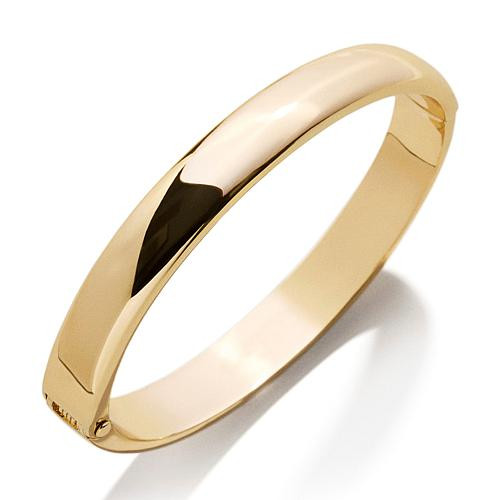 BAUBLEBAR Jessica Polished Hinged Bangle Bracelet - Metallic | HSN