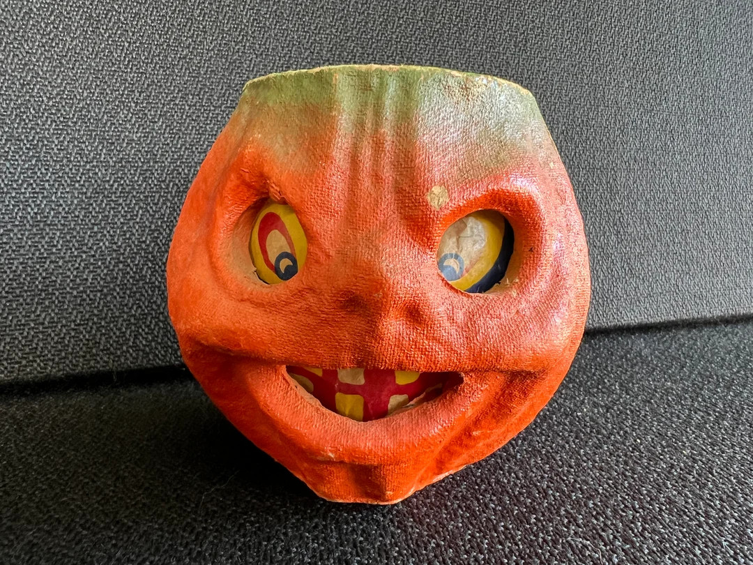 1940s Papier Mache Jack-o-lantern Pumpkin - Etsy | Etsy (US)