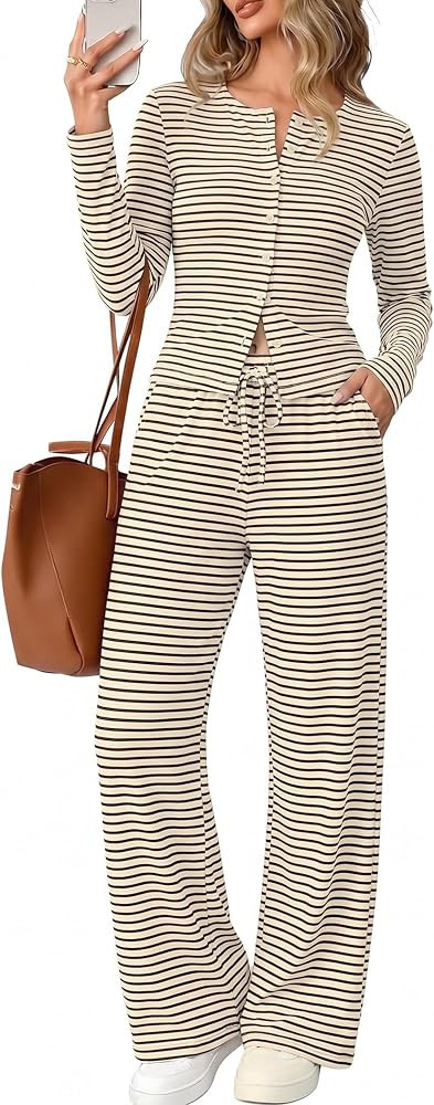 Sampeel Two Piece Lounge Sets for Women 2 Piece Travel Airport Outfits 2026 Matching Sets Women C... | Amazon (US)
