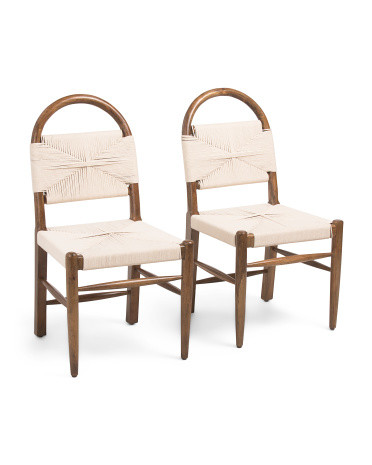 2pk Winslet Solid Wood Frame Dining Chair Set | TJ Maxx