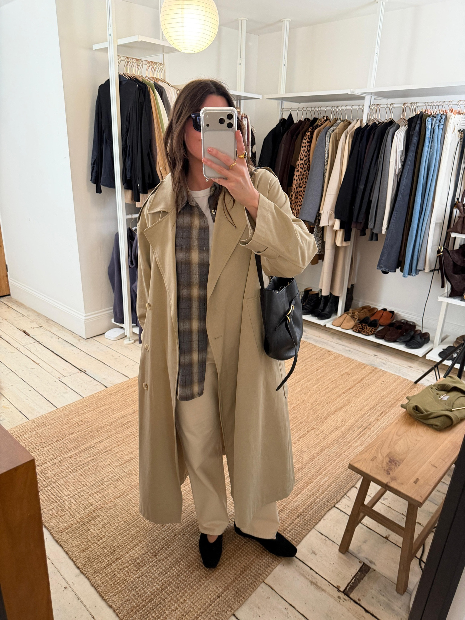 Spring styling, trench coat season is almost here, along with flannel shirts and white denim. COOR check shirt, similar linked below 

#LTKspring #LTKstyletip