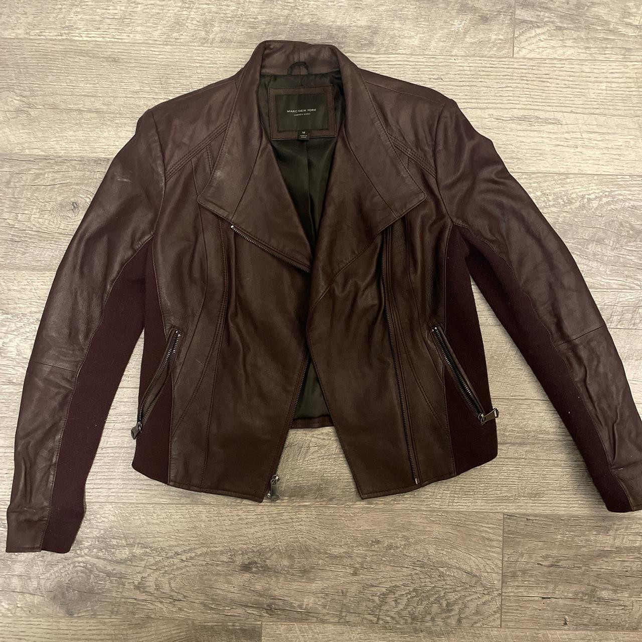 Marc New York Women's Jacket - Brown/Burgundy - 8 | Depop US