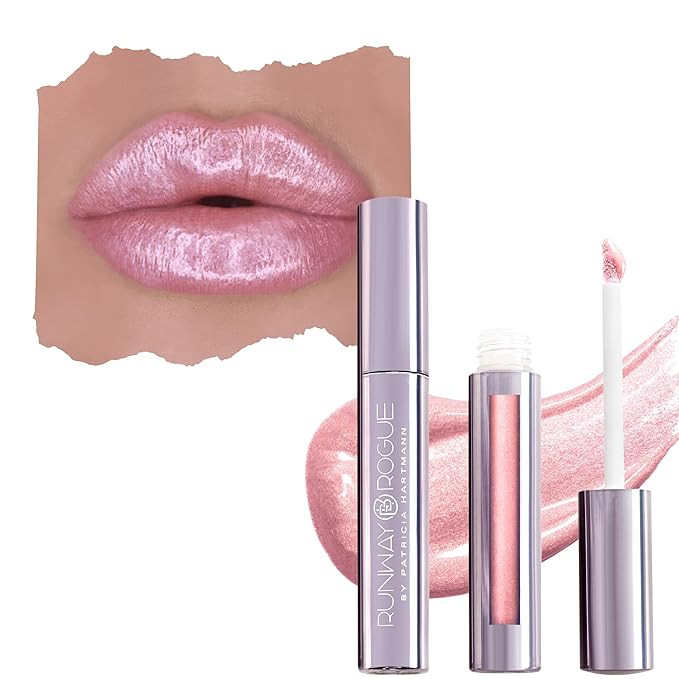 Runway Rogue LuxGloss Lip Gloss, High-Pigment Shimmer Pastel-Pink Lip Gloss, Catwalk | Amazon (US)