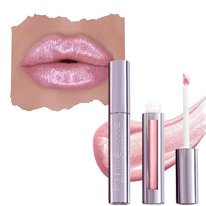 Runway Rogue LuxGloss Lip Gloss, High-Pigment Shimmer Pastel-Pink Lip Gloss, Catwalk | Amazon (US)