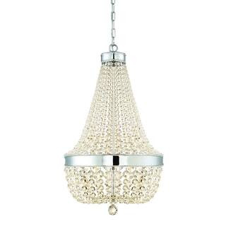 Monticello Park 6-Light Chrome Crystal Chandelier | The Home Depot