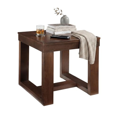 Signature Design by Ashley End Table, Oversized Square, Dark Brown | Amazon (US)