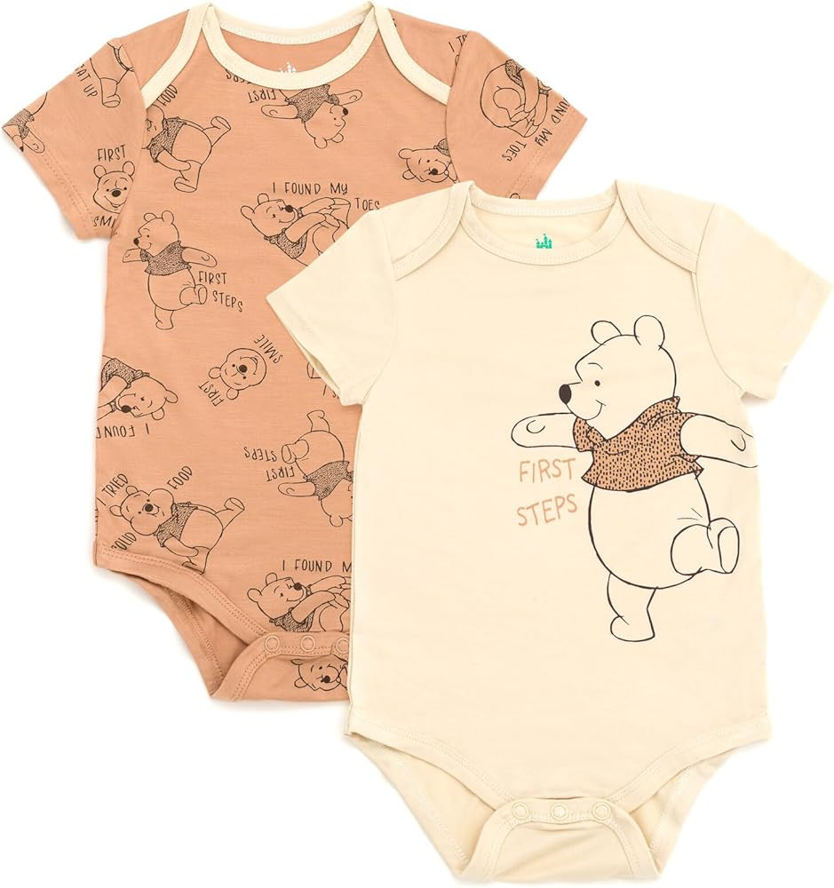 Disney Winnie the Pooh Baby 2 Pack Bamboo Bodysuits Newborn to Infant Sizes (Newborn - 24 Months) | Amazon (US)