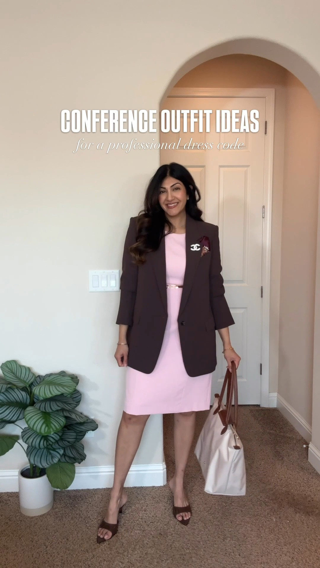 Aritzia on sale! Conference outfits- if you’re looking for what to wear to a conference or work event with a professional attire, as someone who works in corporate and attends and speaks at a lot of conferences, here’s what I wear:

Tailored blazer and tailored work pants. Love this brown color. Wearing size 10 in both. Paired with a white work top. I have accessorized with a suede belt and suede bag. Wearing comfortable heels for all the walking. 

Perfect for:
• office days 
• client meetings 
• presentations
• work dinners 
• conference 
#officeoutfit #springworkwear #conferenceoutfit #businessprofessional #workwear #conference #office #blazer @Aritzia

#LTKSaleAlert #LTKWorkwear #LTKgrwm