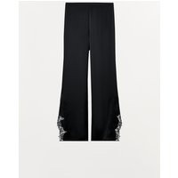 Zara - Satin Lace Pants - Black - Xs - Woman | Zara US