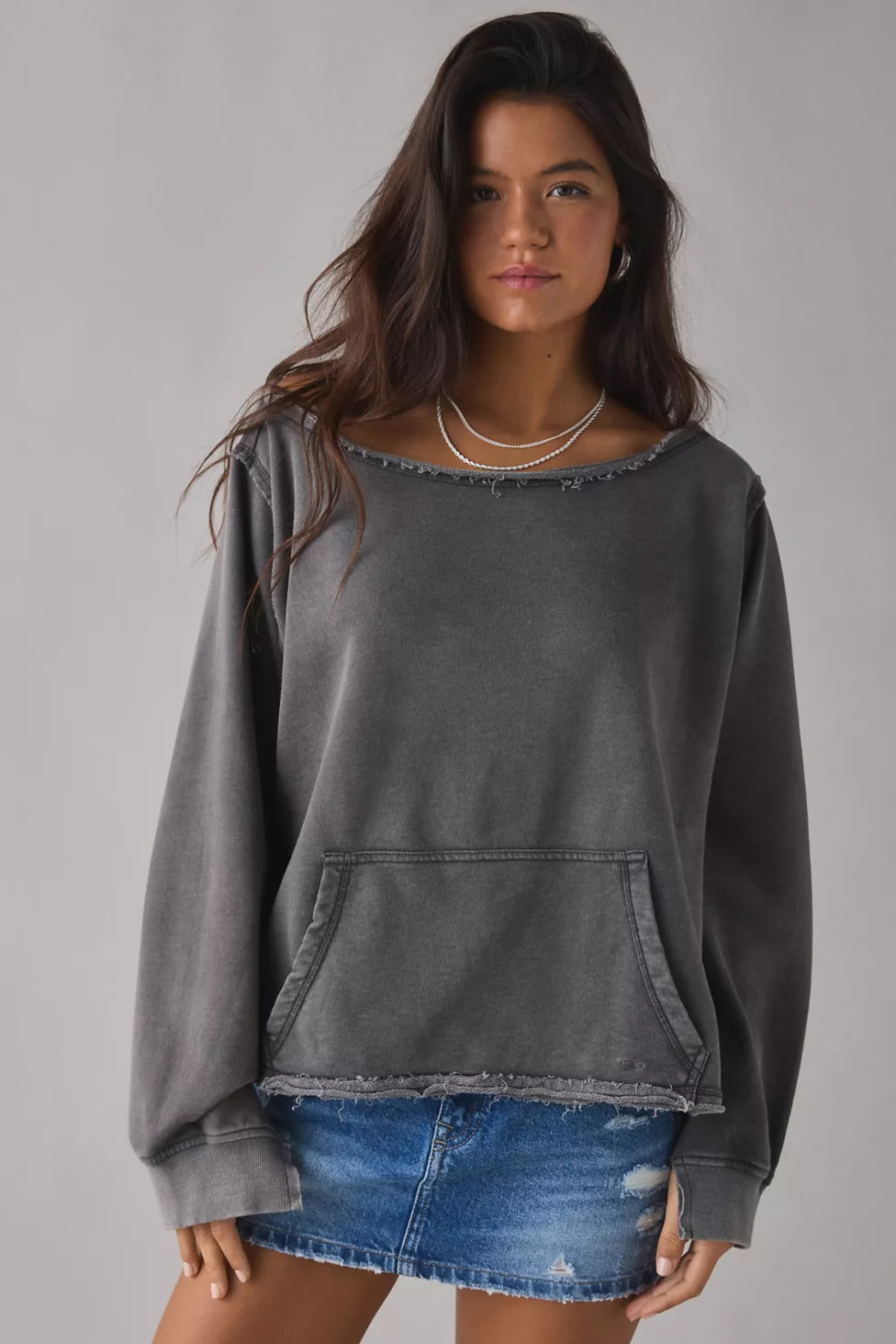 Out From Under Spring Breaker Slouch Off-The-Shoulder Pullover | Urban Outfitters (US and RoW)