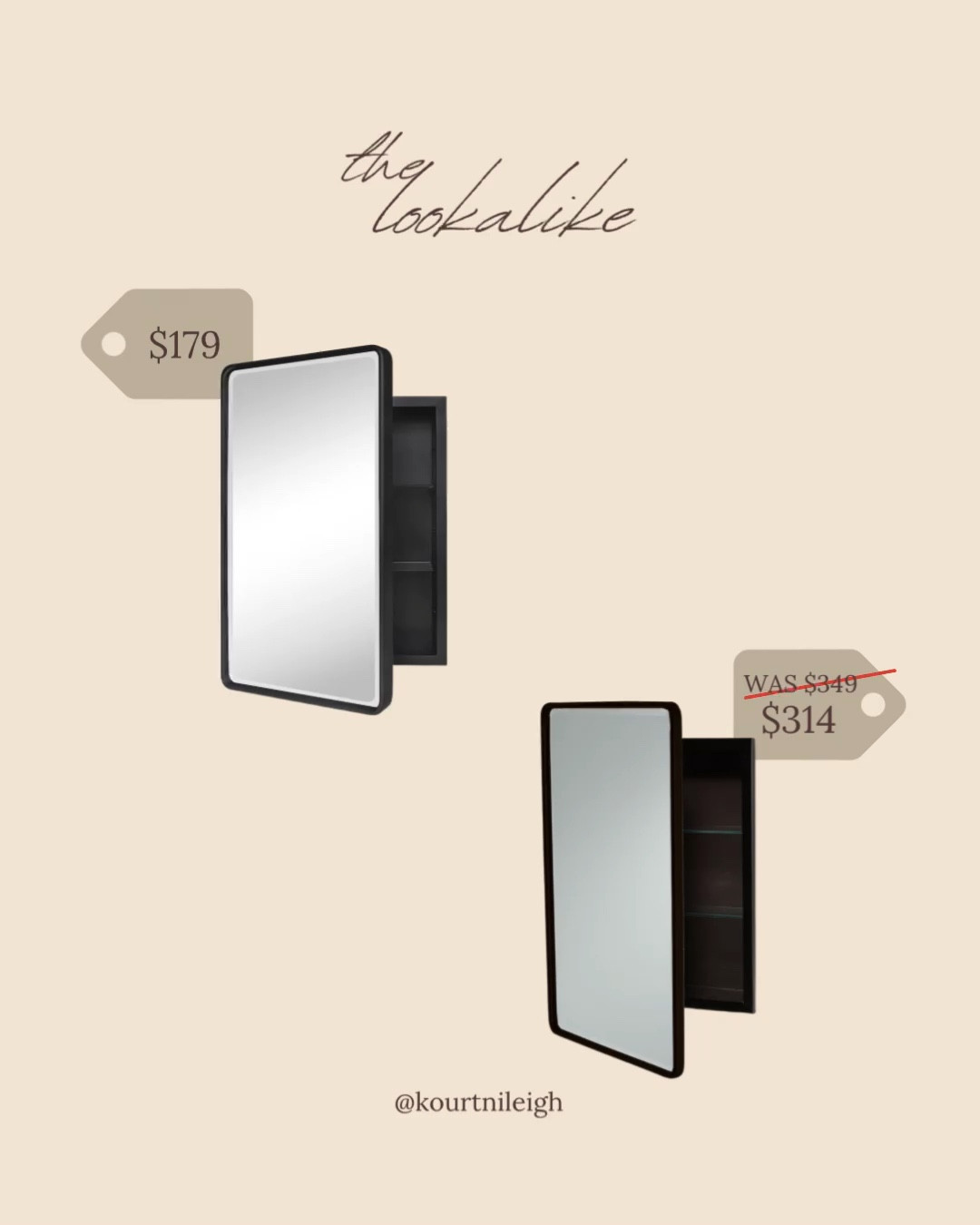 The lookalike! If you are looking for a high end Vintage Rounded Rectangular Recessed Medicine Cabinet, I’ve found the perfect dupe! We recently purchased the amazon lookalike, for a fraction of the cost, of the Pottery Barn splurge (which is currently 10% off) and its so good! 

#LTKFind #LTKhome #LTKsalealert