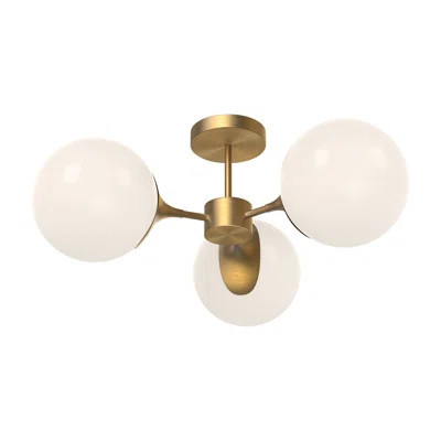 Nouveau 3-Light 25.875" Semi Flush Mount | Perigold