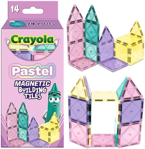 CreateOn Crayola Magnetic Tiles, Building Set for Kids, Magnetic Building Toys for Kids, STEM Tra... | Amazon (US)