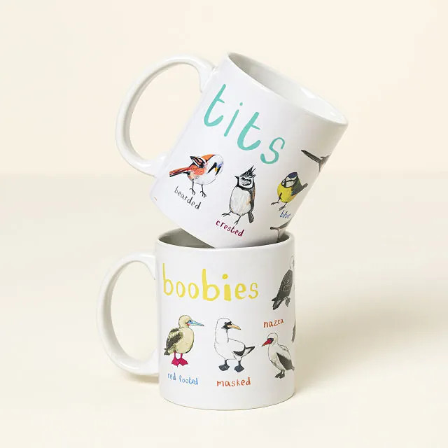 Fowl Language Mug - Tits & Boobies | UncommonGoods