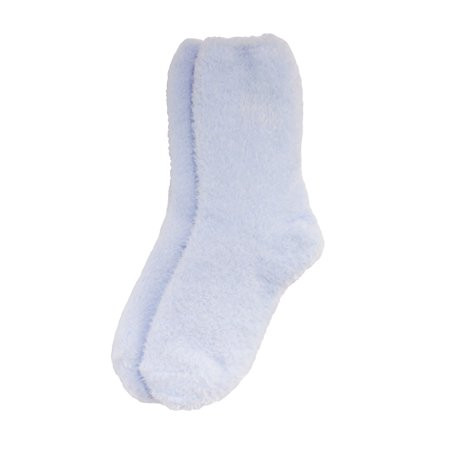 Women s Fuzzy Soft Colored Cozy Plush Warm Fluffy Socks - Blue - 4 Pairs | Walmart (US)