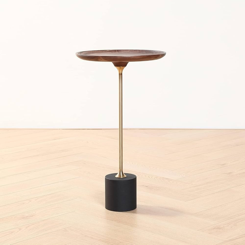 COZYMATIC Castiglia Small Round Side Table, Accent Pedestal Coffee Table with Wood Table Top, Sma... | Amazon (US)