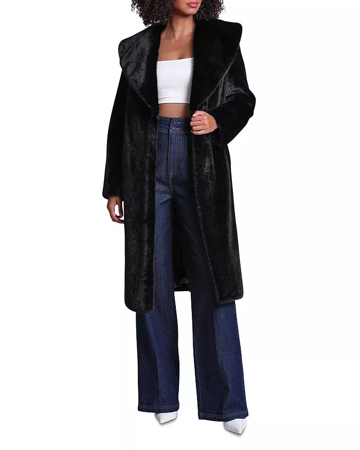 Shawl Collar Faux Fur Coat | Bloomingdale's (US)
