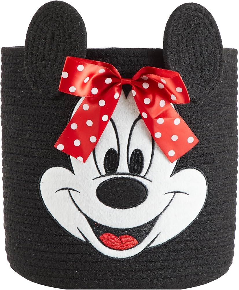 Idea Nuova Disney Minnie Mouse Figural Rope Storage Organizer Basket, 10" H x 10" W | Amazon (US)