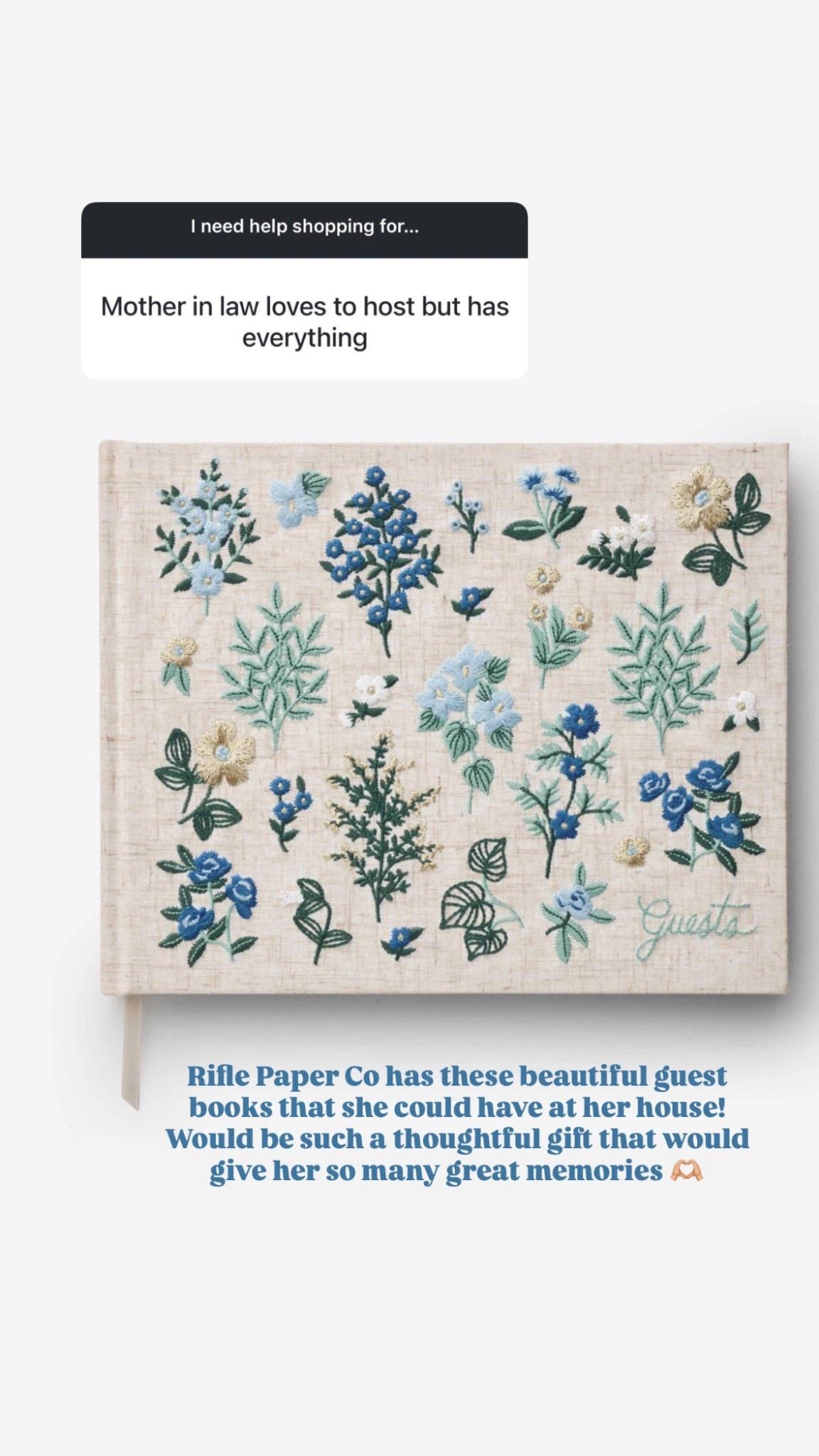 This guest book is an intentional gift she’ll have forever!

Loverly Grey, gift guide, gift ideas, guest book, hostess gift 

#LTKHoliday #LTKHome #LTKGiftGuide