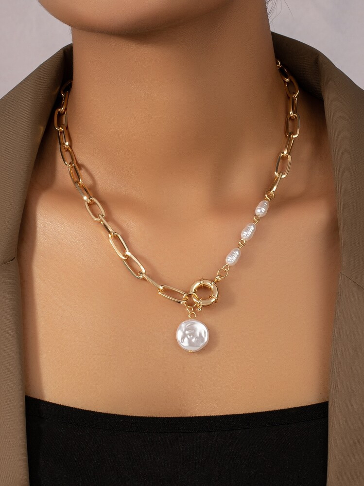 Faux Pearl Decor Necklace | SHEIN