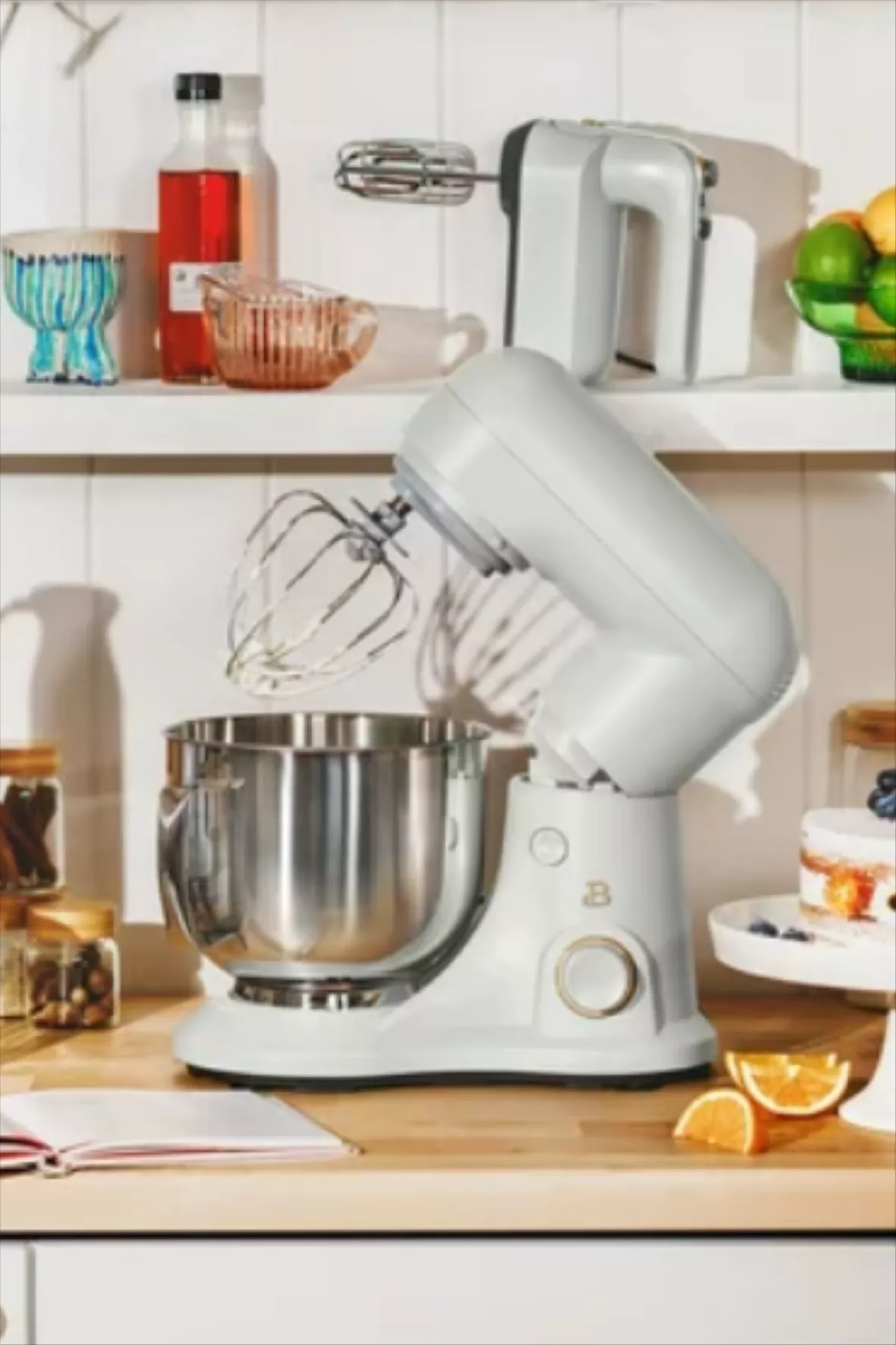 Beautiful 5.3 Qt Stand Mixer, Lightweight & Powerful with Tilt-Head, Sage  Green by Drew Barrymore