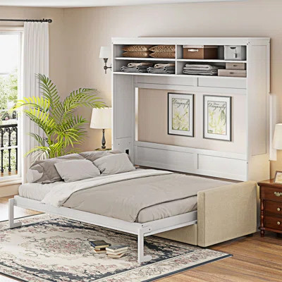 Queen Size Murphy Bed Wall Bed with Sofa | Wayfair North America