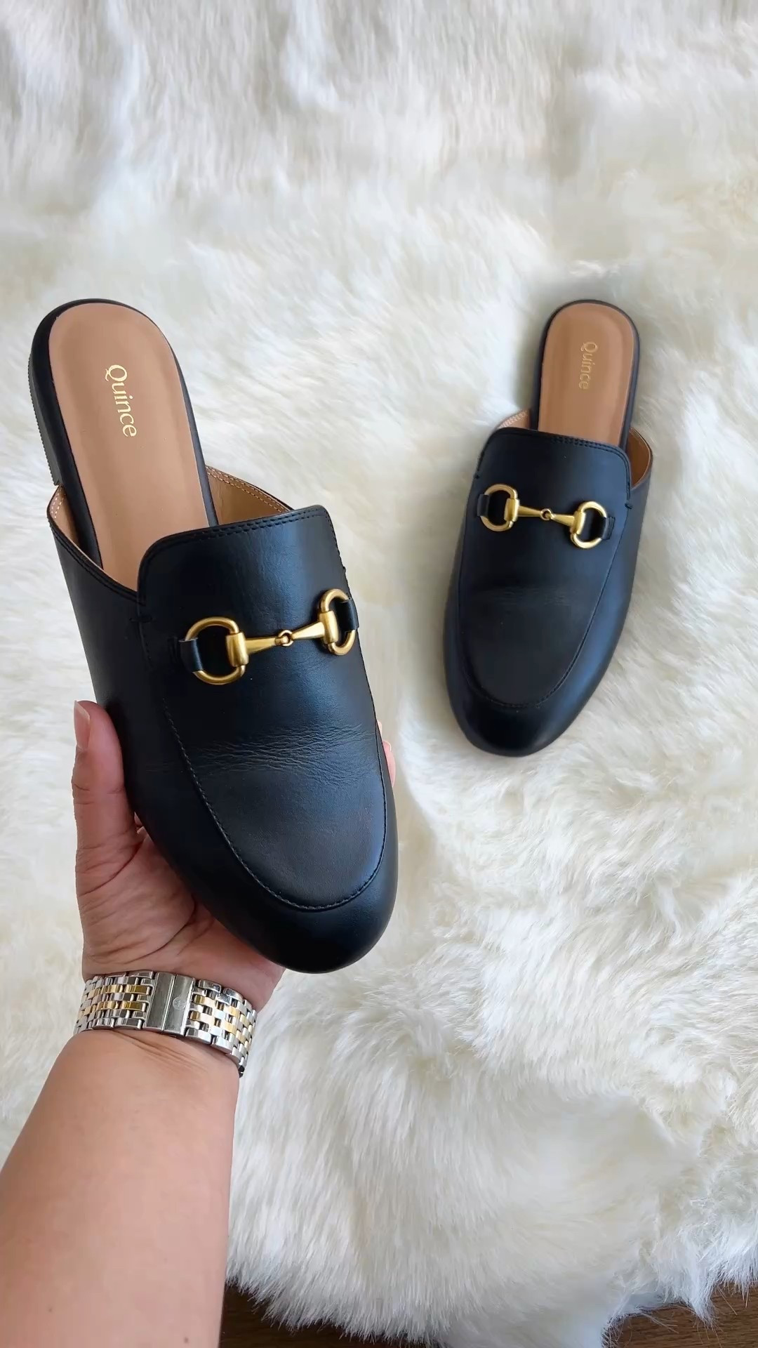 TODAY ONLY! Quince Sale! Italian Leather Horsebit Loafer Mule on sale for under $60! True to size. Loafers are definitely on trend right now and these are quality leather shoes for under $60! Available in 4 colors. They look very similar to a much more expensive designer brand but they’re a fraction of the price. Beautiful and well made shoes great for workwear and everyday wear! Great gift for her and great wardrobe staple! Lots of other clothing, accessories and home items on sale today too including cashmere sweaters, bags, bedding, luggage, etc! 


#LTKGiftGuide #LTKFindsUnder100 #LTKSaleAlert