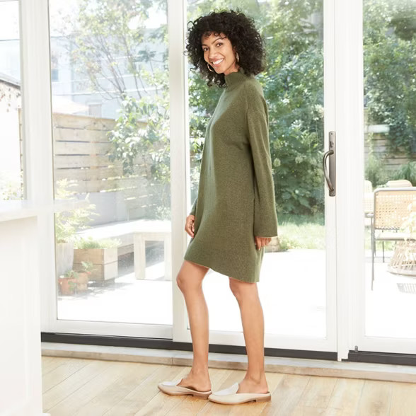 Women's Long Sleeve Sweater Dress - A New Day™ | Target