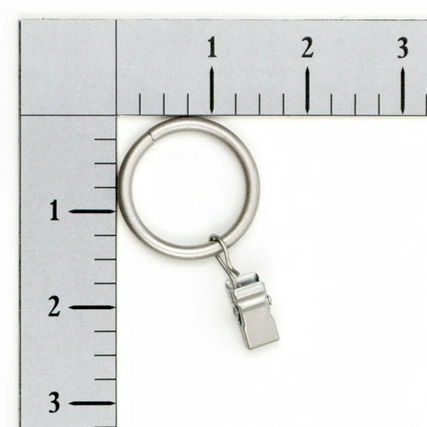 Mainstays Curtain Clip Rings Nickel, Set of Seven - Walmart.com | Walmart (US)