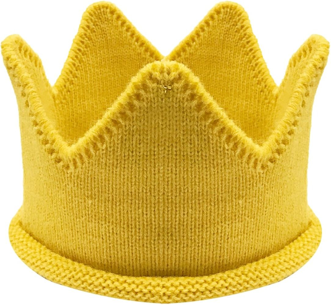 Wrapables Baby Boy & Girl Birthday Party Knitted Crown Headband Beanie Cap Hat | Amazon (US)