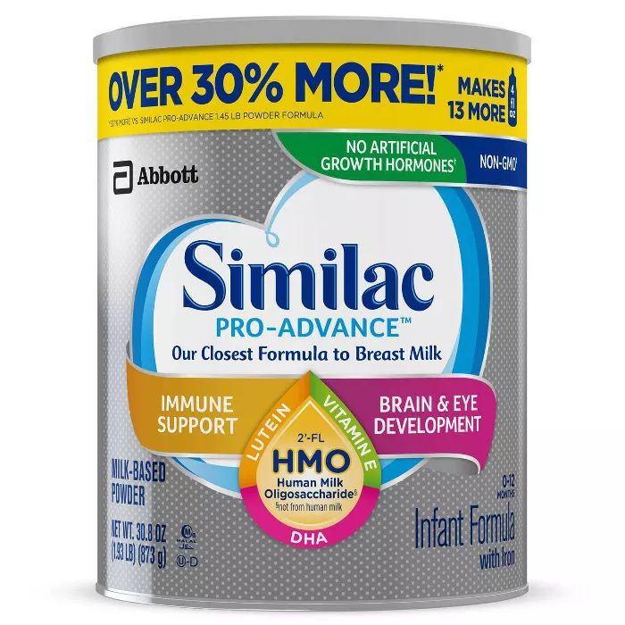 Similac Pro-Advance Non-GMO Infant Formula with Iron Powder - 30.8oz | Target