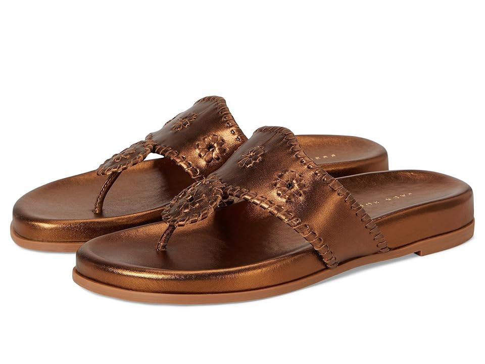Jack Rogers Jacks Sport Sandal - Metallic Nappa Women's Dress Sandals Bronze : 7.5 M, Leather | Zappos