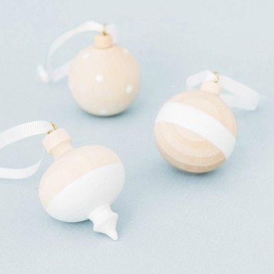 Wooden Ornaments 3 ct - Sugar Paper™ | Target