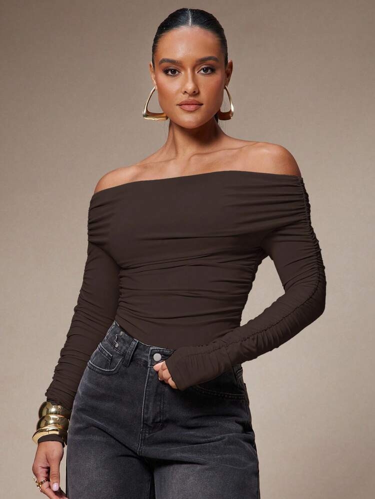 Off Shoulder Bodysuit | SHEIN