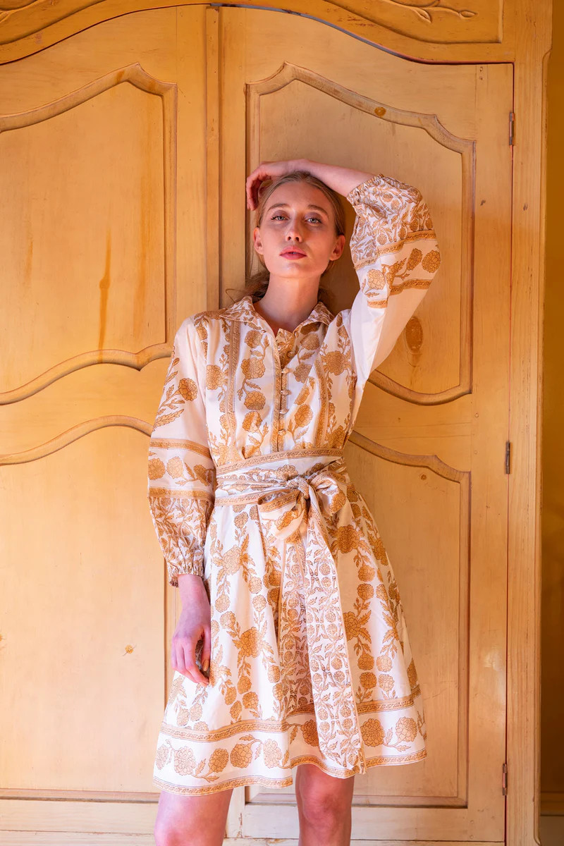 SUE SARTOR Flounce Shorty | Chino SUE SARTOR Marigold | SUE SARTOR