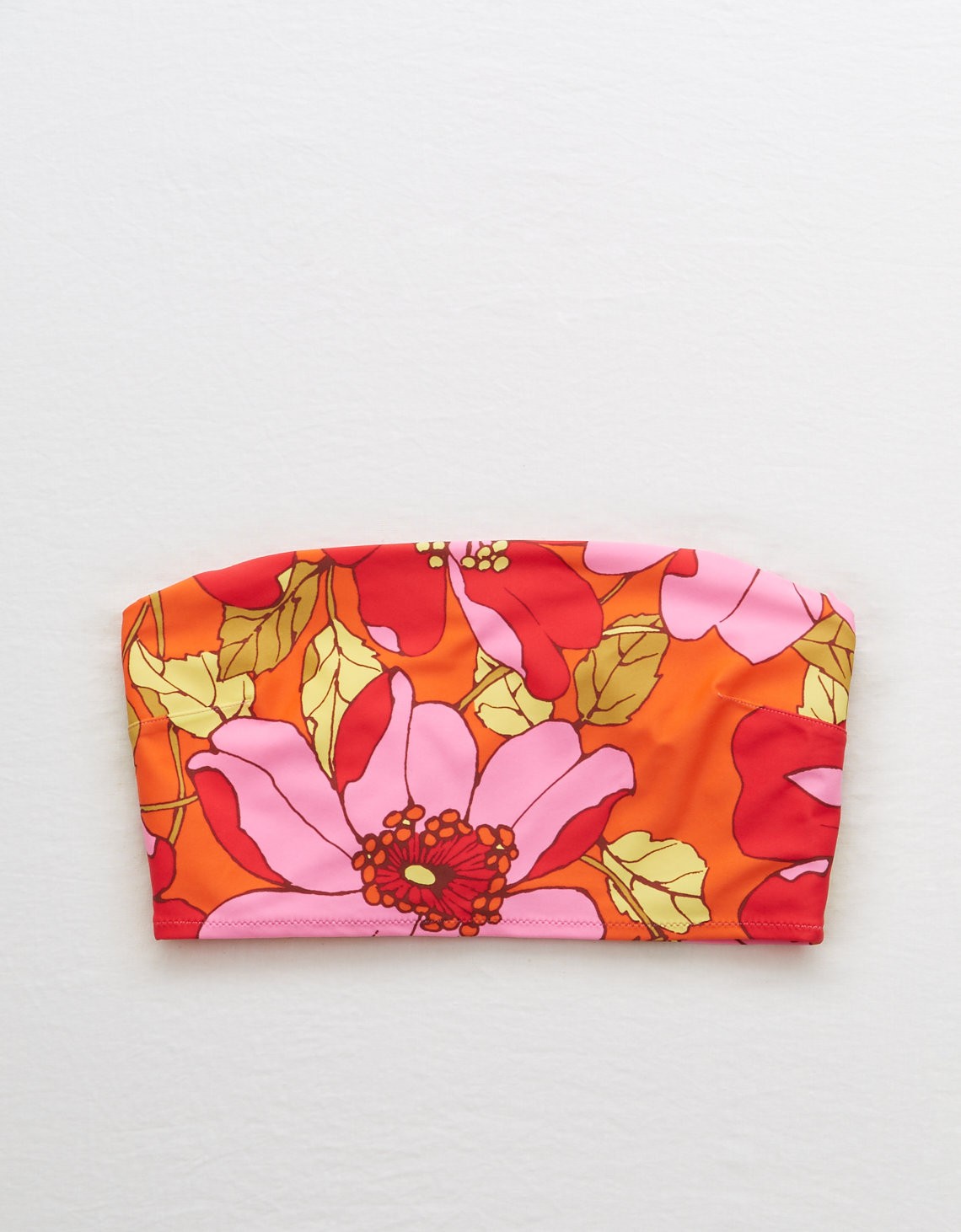 Aerie Longline Bandeau Bikini Top, Scarlet | American Eagle Outfitters (US & CA)