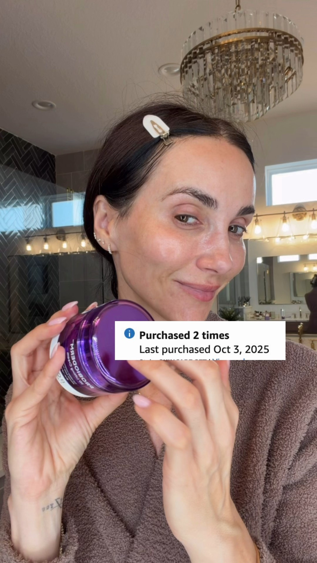 Have you tried purple b.tox cream? It went viral last year and I am obsessed. It’s this really rich cream , amazing for overnight hydration. They now have the daytime version: the collagen cream, which is lighter in texture , absorbs fast ,and it’s so hydrating . Left mu  my skin super glowy, both available on Amazon and up to 25% off @bioheal.boh_official #ad #biohealboh #purplebotoxcream #nightcream #nanocellcollagencream

#LTKgrwm #LTKdayinmylife #LTKOver40