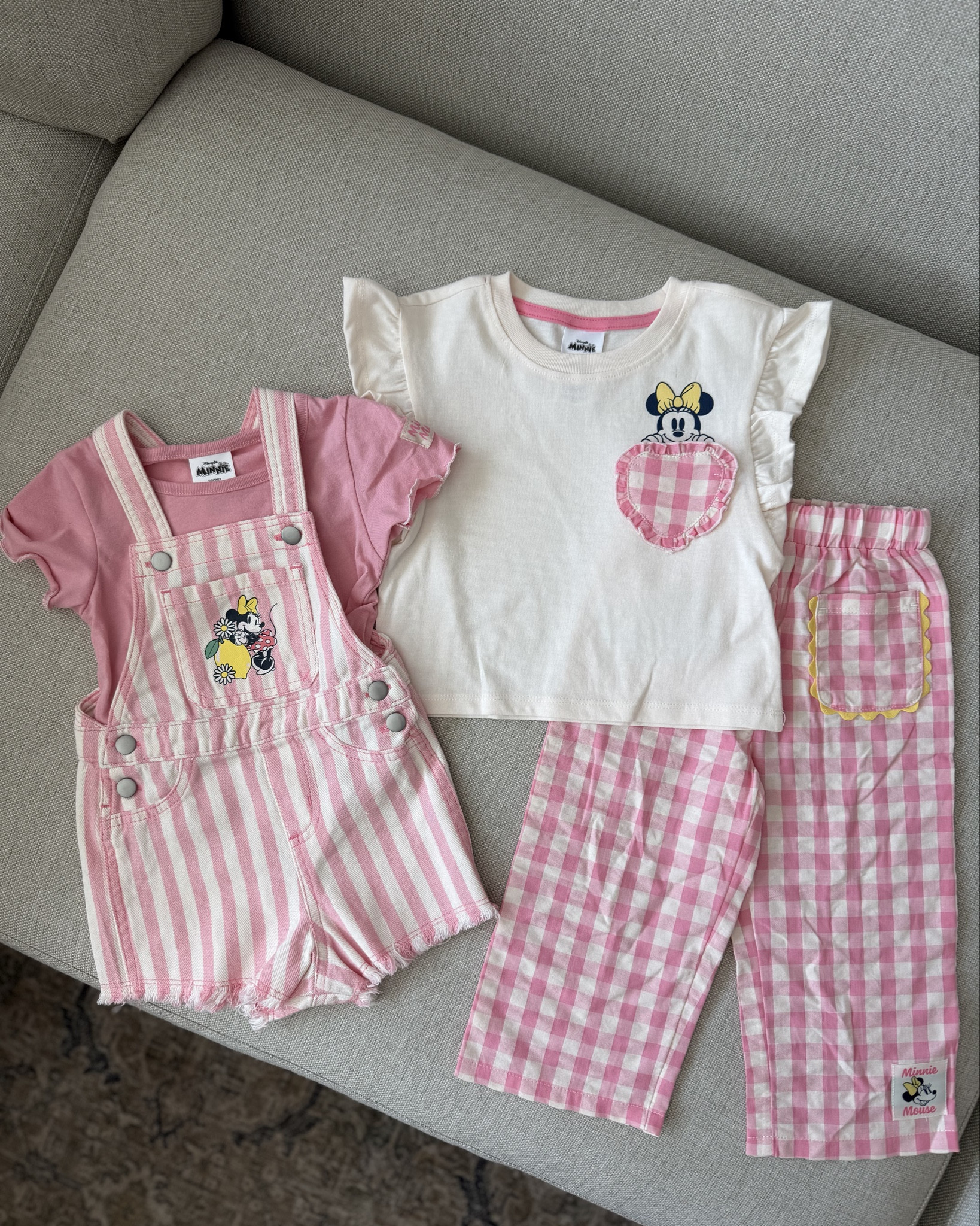 The CUTEST Minnie Mouse outfits!!! You’ll never believe where they’re from! 🙈 both under $29 for full outfit!! Grabbed Evie a size 2T in both! 

Toddler girl finds, striped overalls, stripes, pink Minnie Mouse, Disney outfit ideas 

#LTKmomlife #LTKKids #LTKTravel