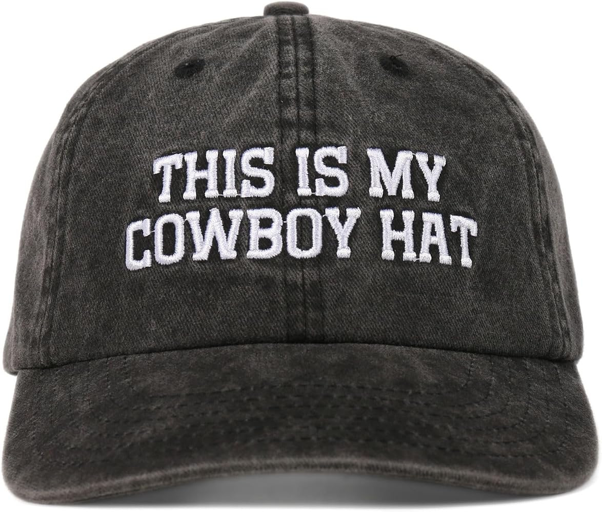 InnoBeta Cowboy Gifts Hat Cap for Men, Funny Adjustable Embroidered Cowboy Trucker Hat | Amazon (US)