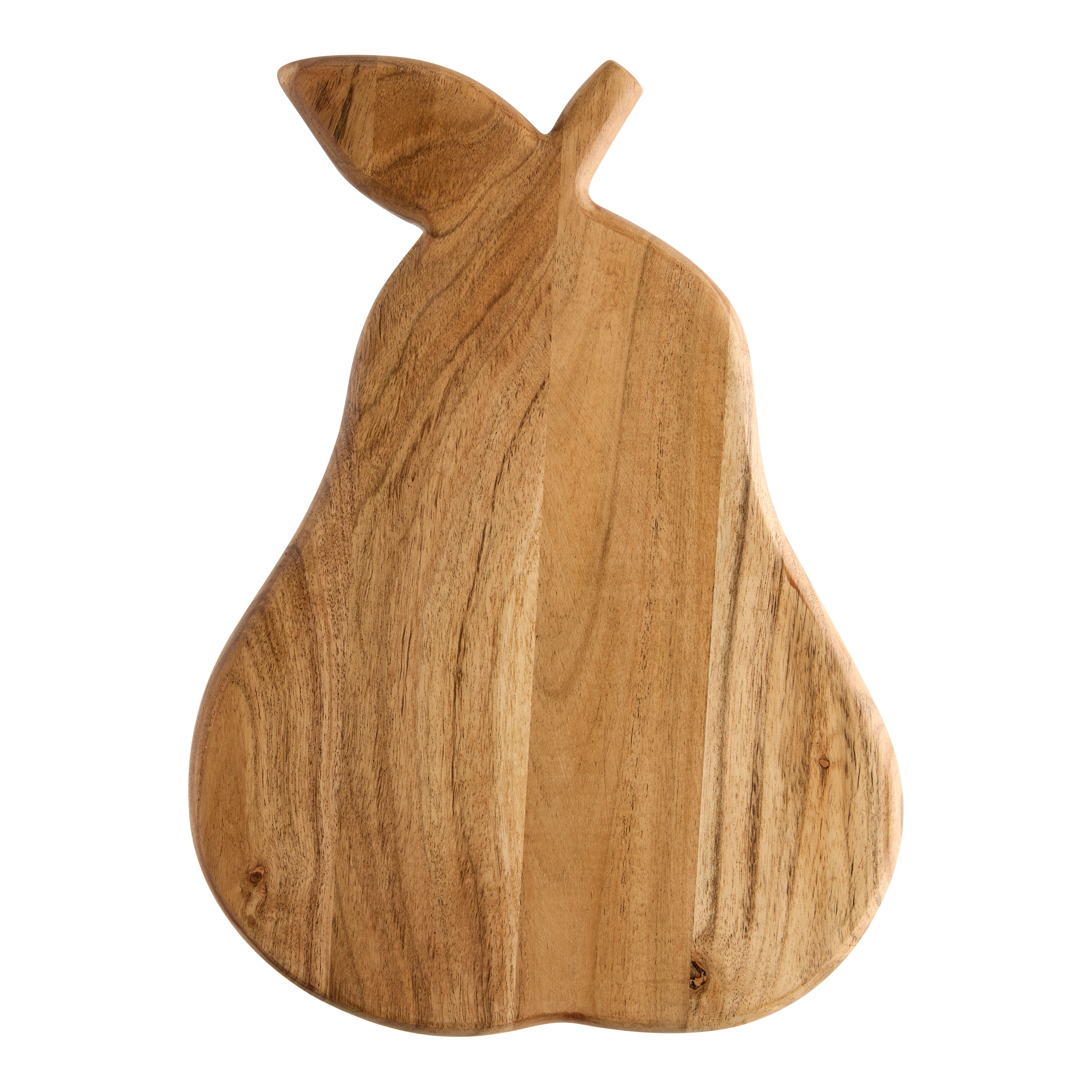 Natural Acacia Wood Pear Figural Serving Board | World Market