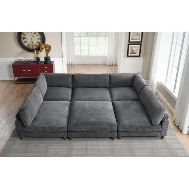 Priyen 98" Wide Symmetrical Modular Corner Sectional | Wayfair North America