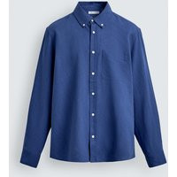Zara - Regular Fit Linen-Cotton Shirt - Men - Bluish - Men | Zara US