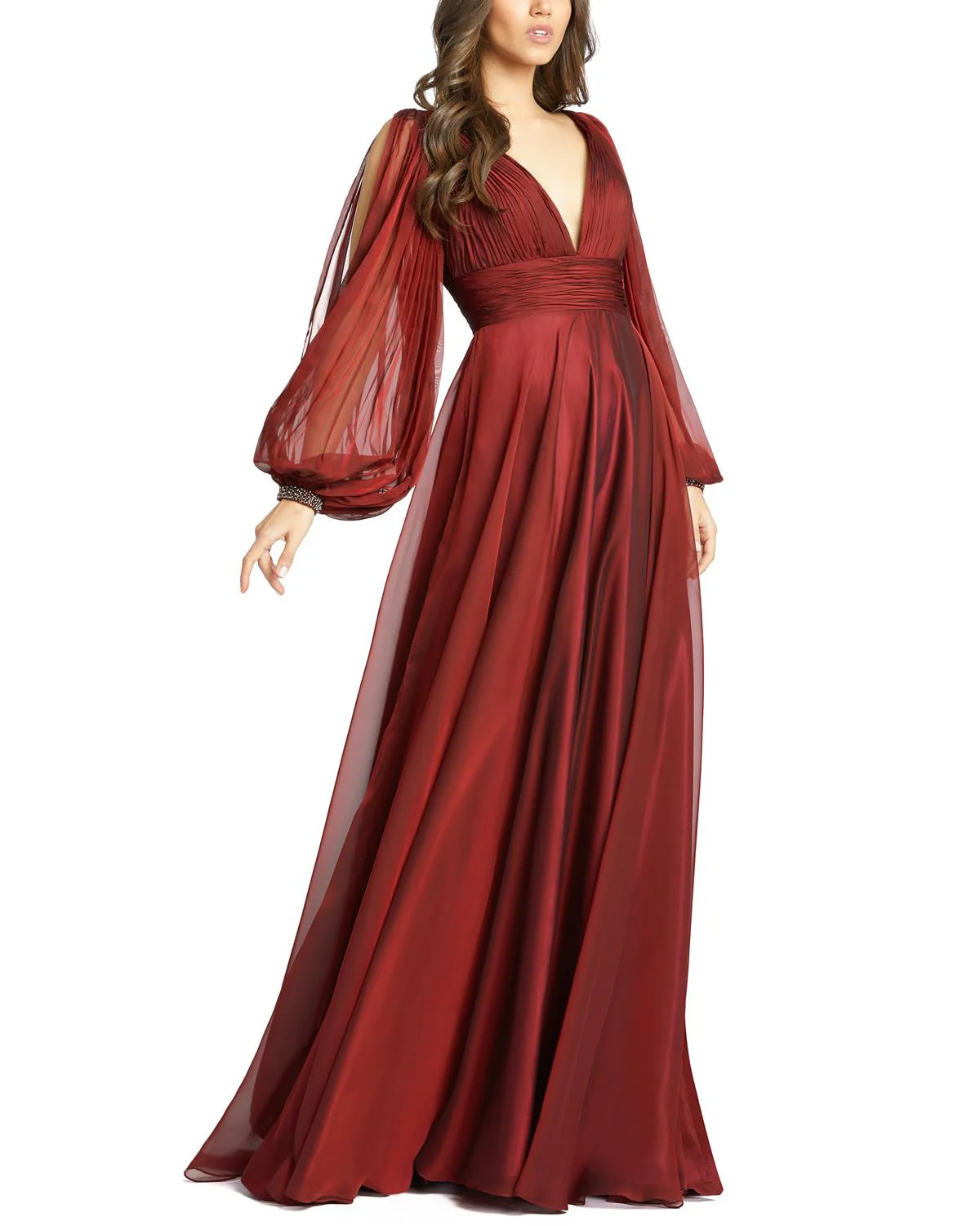 Mac Duggal Women's Sheath Gown in Garnet 8 Lord & Taylor | Lord & Taylor