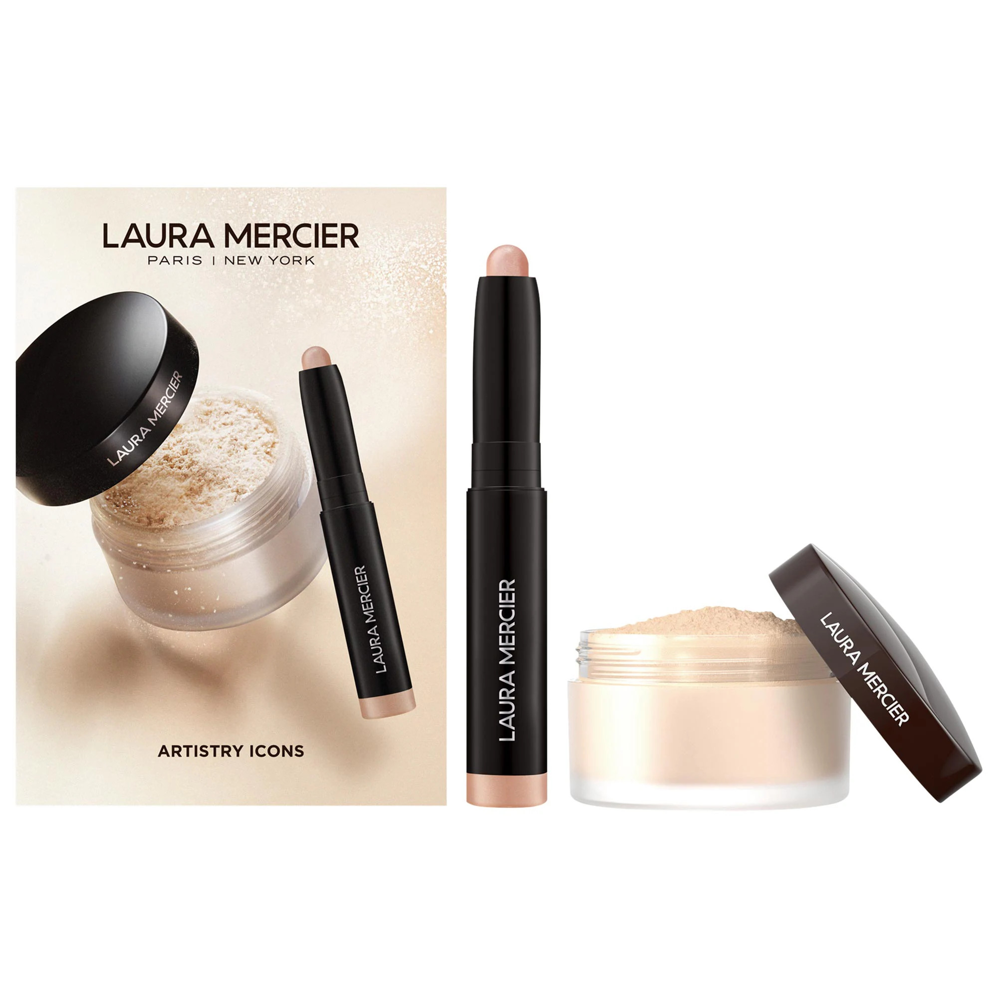 Laura Mercier Mini Artistry Icons Loose Powder and Eyeshadow Set | Sephora (US)