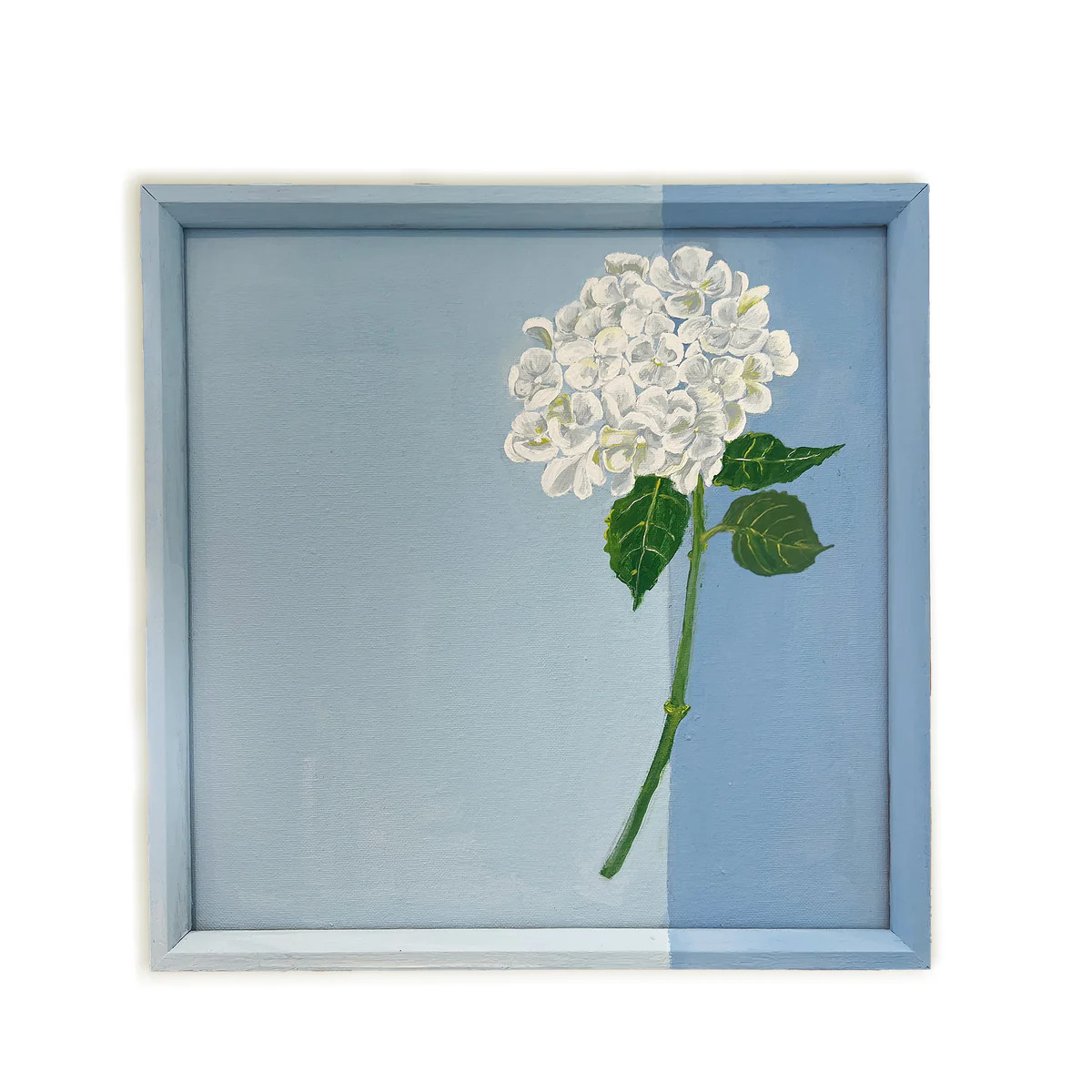 Blue on Blue White Hydrangea Painting | Sweet Pea and Whimsy
