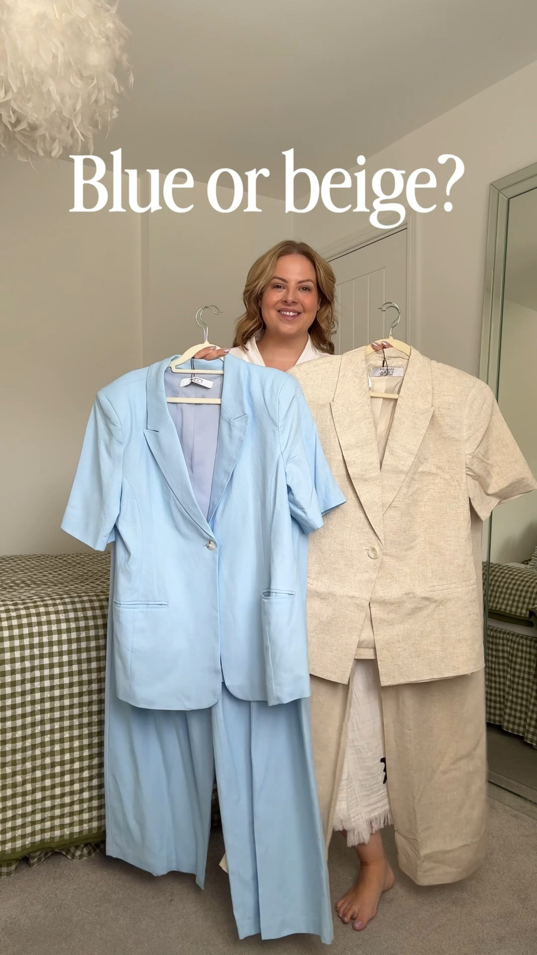 Blue linen suit or beige line suit?

Wearing a size 16 in all items

#LTKsummer #LTKmidsize #LTKuk