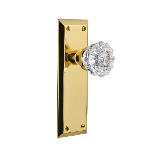 New York Plate with Crystal Door Knob | Wayfair North America